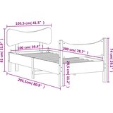  Okvir kreveta bez madraca voštano smeđi 100x200 cm od borovine Voštano smeđa 100 x 200 cm | Shoptok.si