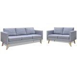 vidaXL set dvosjeda i trosjeda od tkanine svijetlosivi | shoptok.hr