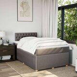 vidaXL Krevet s oprugama i madracem smeđesivi 120 x 190 cm od tkanine | shoptok.hr