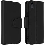 AVIZAR Vrhunska usnjena torbica za iPhone XR, preklopna denarnica in stojalo za video - crna, (20626469) | Shoptok.si