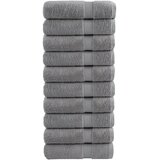  Ručnici za kupanje SOLUND 10 kom sivi 100x150 cm 600 gsm | shoptok.hr