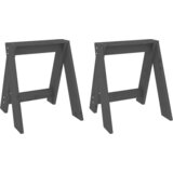  Stolci 2 kom sivi 40x40x45 cm od masivne borovine | shoptok.hr