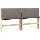  Tapecirani uzglavlje Sivo-smeđa 180 cm Čvrsto borovo drvo | shoptok.hr