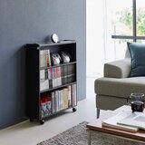 YAMAZAKI Črn kovinski regal na koleščkih 59x70x16 cm Tower – | Shoptok.si