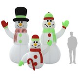 vidaXL Obitelj snjegovića na napuhavanje s LED svjetlima 360 cm | shoptok.hr