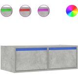 TV ormarić s LED svjetlima siva boja betona 75x35,5x25 cm | shoptok.hr
