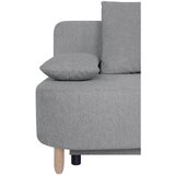 P & B ZOFA S POSTELJNO FUNKCIJO, rjavosiva tekstil, leseni material | Shoptok.si