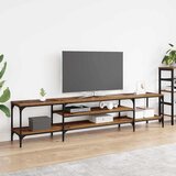 vidaXL TV omarica Star les 201 x 35 x 45 cm Inženirski les in železo | Shoptok.si