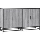 Maison Chic Komoda - Predalnik siva sonoma 134x35x76 cm inženirski les, (21718080) Cene