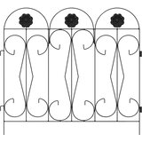  Vrtna Ograda 5 pcs Crna Čelik | Eponuda.com