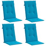  Jastuci za vrtne stolice 4 kom plavi 120 x 50 x 3 cm od tkanine | shoptok.hr