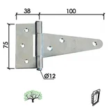 šarka brodska za vrata SP5 hr 100x75x38/fi12mm dsp