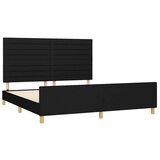  Okvir za krevet bez madraca crni 160x200 cm od tkanine | shoptok.hr