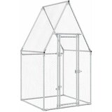 vidaXL Kavez za kokoši srebrni 100 x 100 x 190 cm od pocinčanog čelika | shoptok.hr