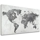  Slike na platnu mapa sveta 1-dijelna XOBCH12288GE1 (autorske) | shoptok.hr