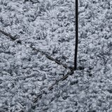  Čupavi moderni tepih s visokim vlaknima plavi Ø 100 cm | shoptok.hr