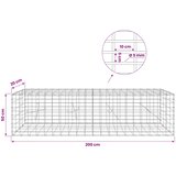  Gabion s žicom debljine 5 mm i mrežom 5x10 cm 200x20x50 cm Slike