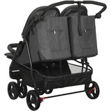  Otroški voziček za dvojčke antraciten jeklen | Shoptok.si