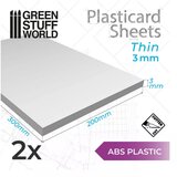 Green Stuff World plasticard abs plain sheet 3mm pack x2 Cene