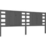  Uzglavlje sivo 166 x 4 x 100 cm od masivne borovine | shoptok.hr