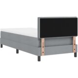 vidaXL Box Spring postelja z vzmetnico svetlo siva 90x190 cm tkanina | Shoptok.si