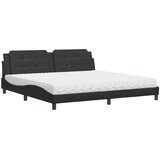  Krevet s madracem Zadar crni 200x200 cm od umjetne kože | shoptok.hr