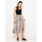 Camaieu Grey patterned skirt with slit - Women | ePonuda.com