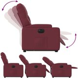  Električni naslonjač na podizanje od tkanine boja vina | shoptok.hr