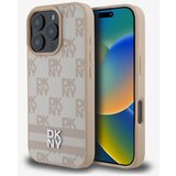 Dkny PU Leather Checkered Pattern and Stripe Zadní Kryt pro iPhone 16 Pro Pink Ovitek za telefon Vijolična | Shoptok.si