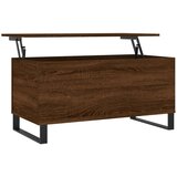 Maison Chic Klubska mizica - kavna mizica - Nizka mizica rjavi hrast 90x44,5x45 cm inženirski les, (21755211) | Shoptok.si