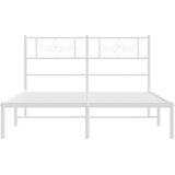 Metalni okvir za krevet s uzglavljem bijeli 140 x 190 cm | shoptok.hr