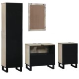 vidaXL Set namještaja za kupaonicu 4 pcs Orah smeđa 38 x 33 x 160 cm | shoptok.hr