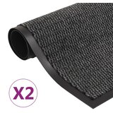  Otirači za prašinu 2 kom pravokutni čupavi 60 x 90 cm antracit | shoptok.hr