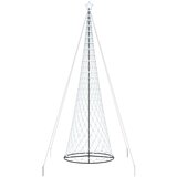 vidaXL LED božično drevesce Hladno bela 138.5 x 138.5 x 399 cm Kovina | Shoptok.si