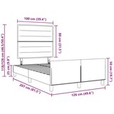  Krevetna konstrukcija taupe 120x200 cm od tkanine | shoptok.hr