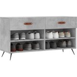  Klupa za cipele siva boja betona 102x35x55 cm konstruirano drvo | shoptok.hr