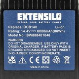  Baterija za DeWalt DCB140 / DCB141 / DCB142, 14.4 V, 6.0 Ah | Shoptok.si