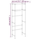  Iznad toaletne školjke s 2 razine crni 53 5x28x143 cm | shoptok.hr