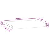  Jastučić za klupu Teksturirani baršun Crna Dubina 35 cm | shoptok.hr
