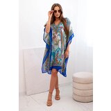 Kesi Włoski Women's beach poncho with a loose fit cornflower blue | shoptok.hr