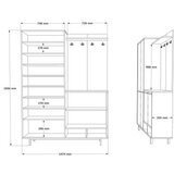 Hanah home OS1-SK oaktile red hall stand | ePonuda.com
