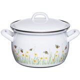 RIESS lonec s pokrovom Bee 16cm, 1,5l, dvojni ročaj, emajl | Shoptok.si