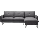 Bessagi Home sedežna garnitura levi, temno siva, relax funkcija Cene