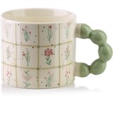Mondex Skodelica porcelan Naria 9x14x8 pastelno zelena 1 kos, (5000300842) Cene