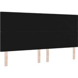  Naslon za glavu s gumbima crni 200 cm tkanina | shoptok.hr