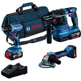 Bosch gsr 18V-45 + gbh 18V-22 + gws 18V-8 + 3 x baterije 4.0Ah + brzi punjač 0615A5007L Cene