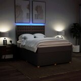 vidaXL Box spring postelja z vzmetnico temno rjav 140x190 cm blago, (21308987) | Shoptok.si