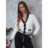 DStreet Sweter damski FUZZY rozpinany biały | shoptok.hr