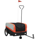  Prikolica za bicikl crno-narančasta 45 kg željezna 126 x 63 x 51 cm | Shoptok.si
