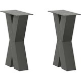 vidaXL noge kavne mizice v obliki črke x 2 kosa antracit 38x(42-43) cm | Shoptok.si